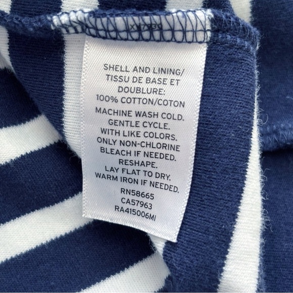 Rachel Parcell Bubble Sleeve Striped Dress Small T Shirt Blue White - Picture 6 of 7